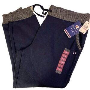 Champion Fleece Pants Plus Size XXL Navy with Metallic Waist Pockets & Cuffs NEW